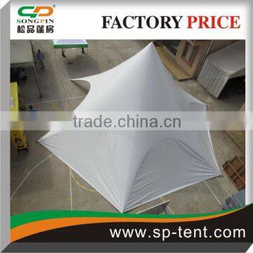 2014 Newly High peak 20 person China 10 star shade tents with sidewall in white for sale