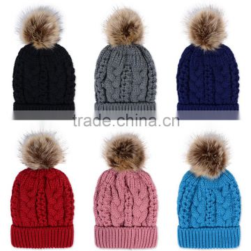 custom beanies hat with top ball, knitted beanies hat wholesale in stock