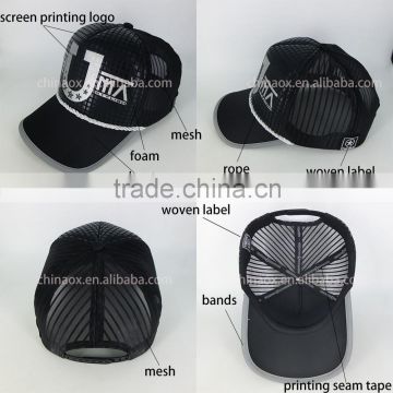 fashion 5 panel custom trucker cap, rope trucker cap wholesale, high quality trucker hats with factory price