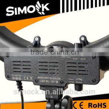 Bi- Color Micro 55 Watt Photography Ring Light RL-18 LED Making up Video Light for DSLR Camera on Portrait photo-5