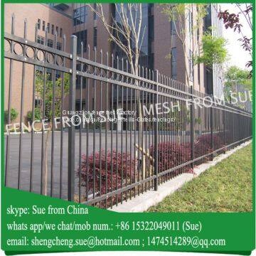 Metal school fence iron pipe grill design