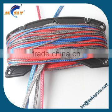 100% Uhmwpe Fiber 4 Line(1red in 400kg,1blue in 400kg,2gray in 400kg) x 25m Kitesufing Line Set End Looped photo-3