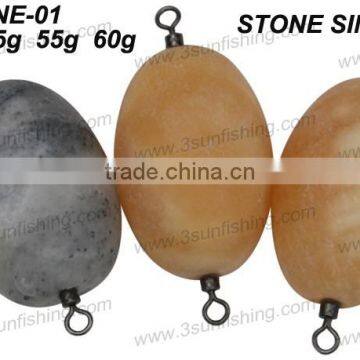 Fishing sinker high quality marble stone sinker