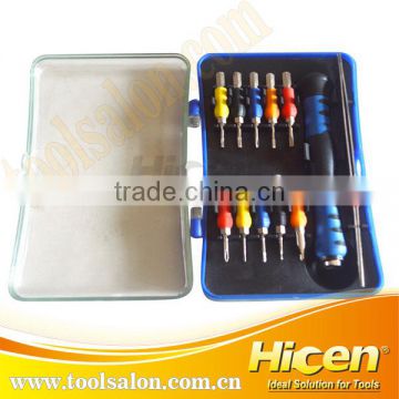 Cr-V 11Pcs Screwdriver Bit Set with Magnetic Handle