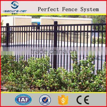 Powder Coated Galvanized Tubular Flat Top Steel Fence photo-2