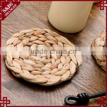 Custom Eco-friendly Straw Handmade Round Cup Mat Coffee Table Mats photo-3