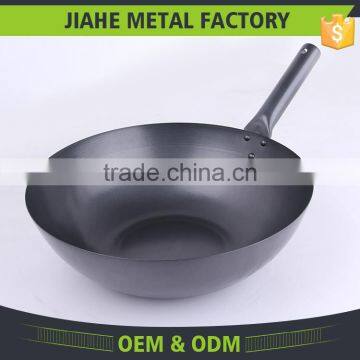 FDA LFGB Certificate Single Handles Carbon Steel Chinese Wok