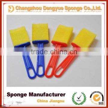 Open Cell Soft Sponge Head Flexible Durable Oil Painting Yellow Color Paint Foam Roller Brush