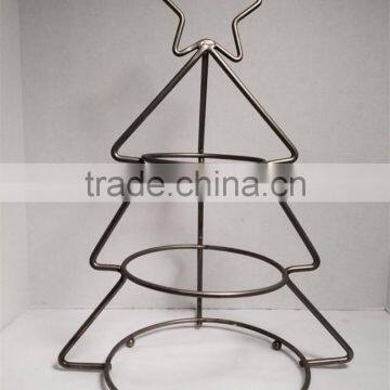 3 Tiered Brushed Metal Tree & Star Buffet Display Rack Stand Server Holder photo-2