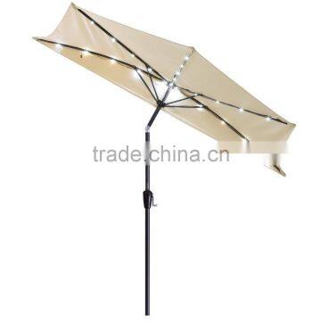 LED outdoor patio half umbrella wall balcony 9ft 2.7m