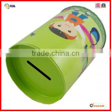 factory sale children metal money saving round tin