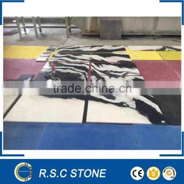 panda white marble polished flooring tiles