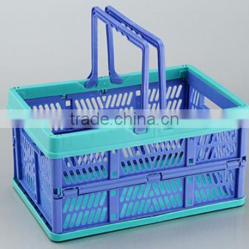 high quality cheap price food grade small plastic baskets/folding plastic storage basket/foldable basket/folding basket