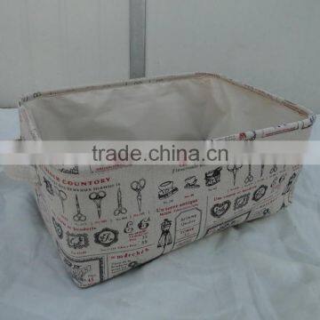 Hot Selling Cloth Storage Basket With Pattern and Handle photo-3