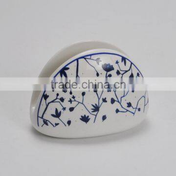 ceramic napkin holder with decal