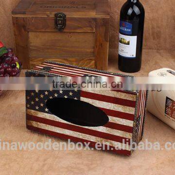 2015 USA Flag Wooden Tissue Box photo-4