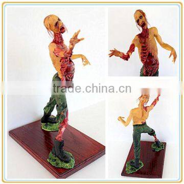 Plastic party decor figurine zombie, Halloween figure zombie, The Walking Dead figure zombie