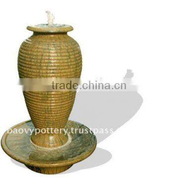 Ceramic fountain, outdoor garden fountain QE