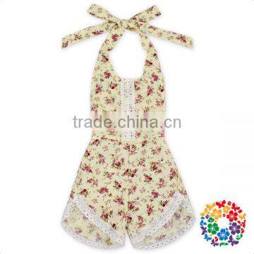 New Born Girls Boho Vintage Playsuit Rompers Many Style Flowers Ruffle Lace Organic Onesie photo-2