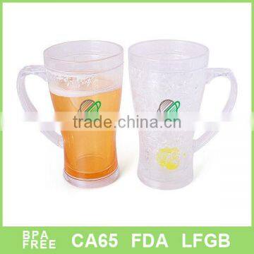 Beer mug Frosted cup Ice cup maker Plastic double wall freezer beer mug