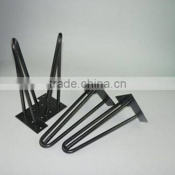 16 Inch Black Matt Powder Coated Iron Hairpin Leg for Coffee Table & End Table photo-5