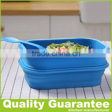 Customized Silicone Bento Box Double-deck Lunch Box Silicone Food Container photo-5