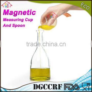 NBRSC Wholesale 8-Piece Individual Stackable Colorful Clear Plastic Magnetic Measuring Cup And Spoon Set for Baking photo-4