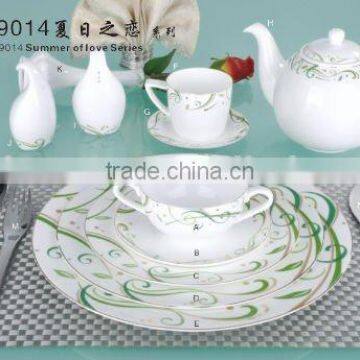 15PCS fine bone china flower surface ceramic dinnerware/tableware set