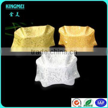 Luxury Round Acrylic Tray Sets Wholesale, Golden Fruit Trays For Wedding photo-6