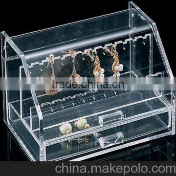 Acrylic LED light display case for jewelry shop handmade acrylic display box