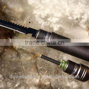 High-Tech Outdoor Multifunction Fishing Tool Knife Shovel Hammer Fire Flint Flashlight photo-4