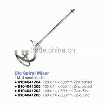 Zinc coated grouting paint mixer paddle