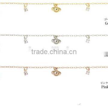 Gold Cross Tiny Zircon Charms Bracelet Multi Strand Colorful Thread Gold Chain Bracelet