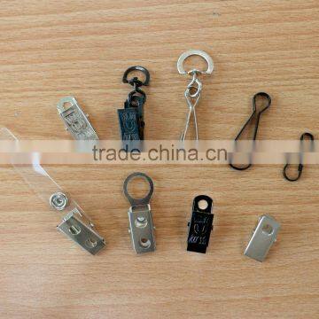 Stamping Steel Metal Badge Clip, Lanyard Swivel Hook, Fashion High Quality Metal Badge ID Bulldog Clip Silver Alligator Clip photo-2
