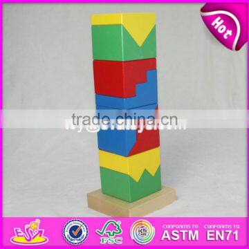 Creative Educational Rainbow Tower Wooden Stacking Toys for Babies W13D077A photo-6