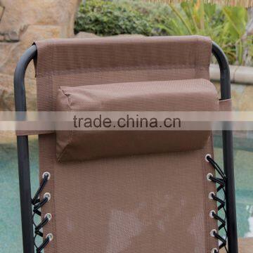2 Pack Garden Pool Brown Folding Zero Gravity Lawn Chair photo-3