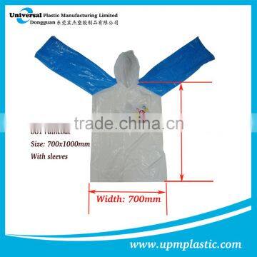 One Way Use Water Proof Eco-friendly Disposable LDPE Raincoat photo-2