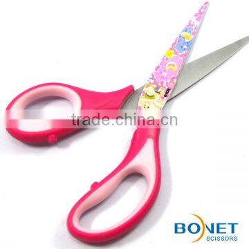SST0027 6-1/4" Stationery PP+TPR Rubber Plastic Handle Office Scissor