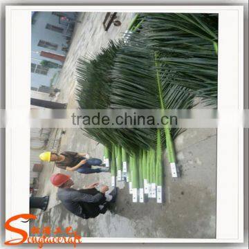 Wholesale Artificial Leaves Green Palm Tree Names of Tree Leaves Plastic Decorative Dried Palm Leaves photo-5