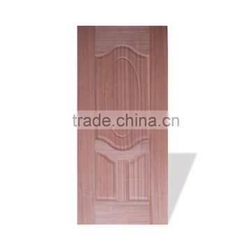 Plywood Molded door skin with natural sapelli