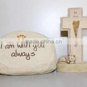 Decorative carving accessory resin stone style craft for pet