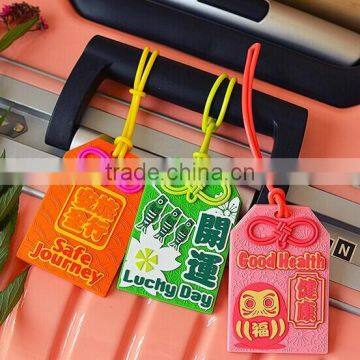 Personalised soft pvc 3D luggage tag wedding favor