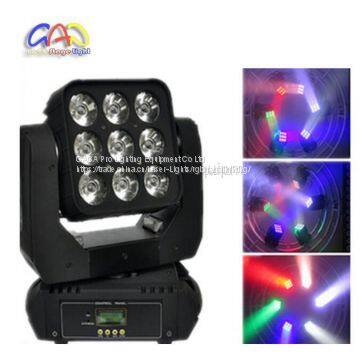 RGBW 4in1 9*12W Matrix LED Moving Head Wash Light