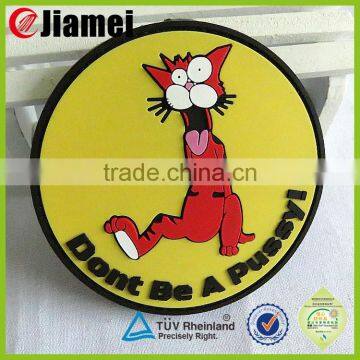 Direct Manufacturer injected logo pvc rubber trademark for garment