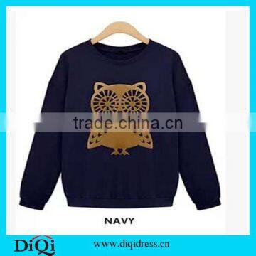 Cheap china wholesale clothing owl printed hoodies woman hoodi, woman hoodi sweatshirt, sportswear women tracksuit