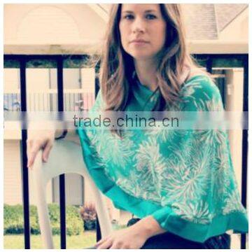 Elegant blue print flower adult breastfeeding top wear / breastfeeding blouse clothing