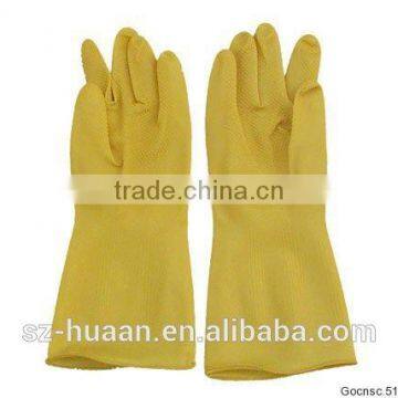 Popular Bicolor Long Sleeve Household Latex/rubber Gloves photo-2