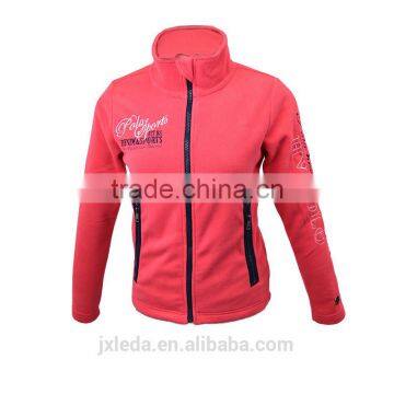 Women 100% Polyester Embroideied Logo Polar Fleece Jacket Custom photo-3
