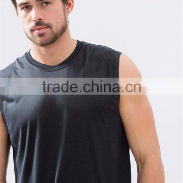 Black Athletic Men's Tank Top Gym photo-3