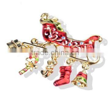 Handmade Christmas brooch for holiday gifts various charms decorative breastpins